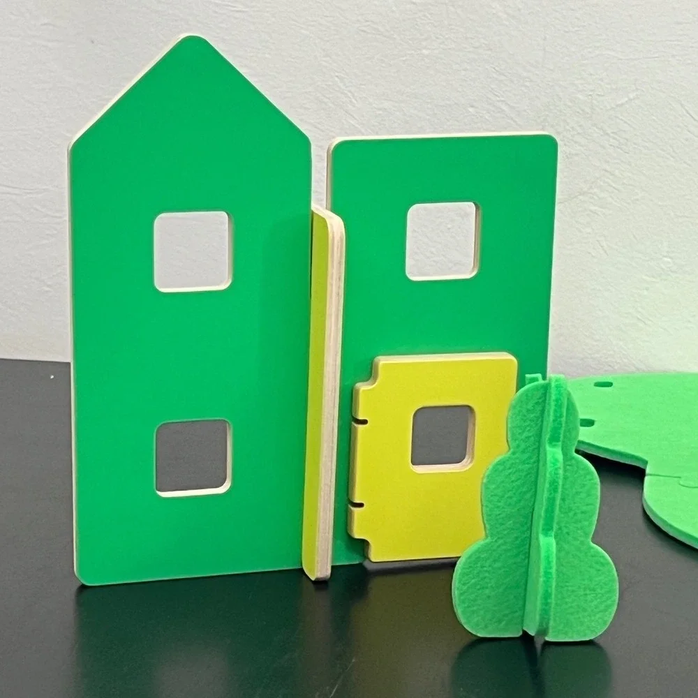 Lovevery Wooden Modular Village & Pathways Multicolor Connector Kit Toy Set